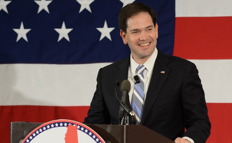 Florida Sen. Marco Rubio is one of the Republicans trying to stake out a more moderate position on birthright citizenship.