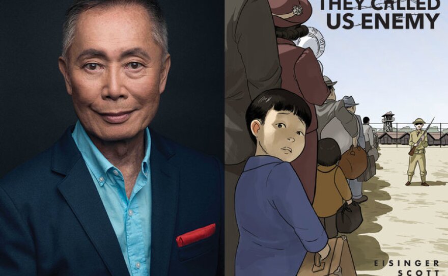 George Takei and his new graphic memoir "They Called Us Enemy" from IDW/Top Shelf.