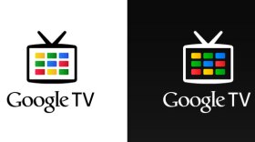 Google TV's eye-catching logo. 