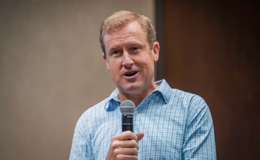 Michael Zucchet, the general manager of the Municipal Employees Association, at Voice of San Diego’s Politifest on Sept. 28, 2024.