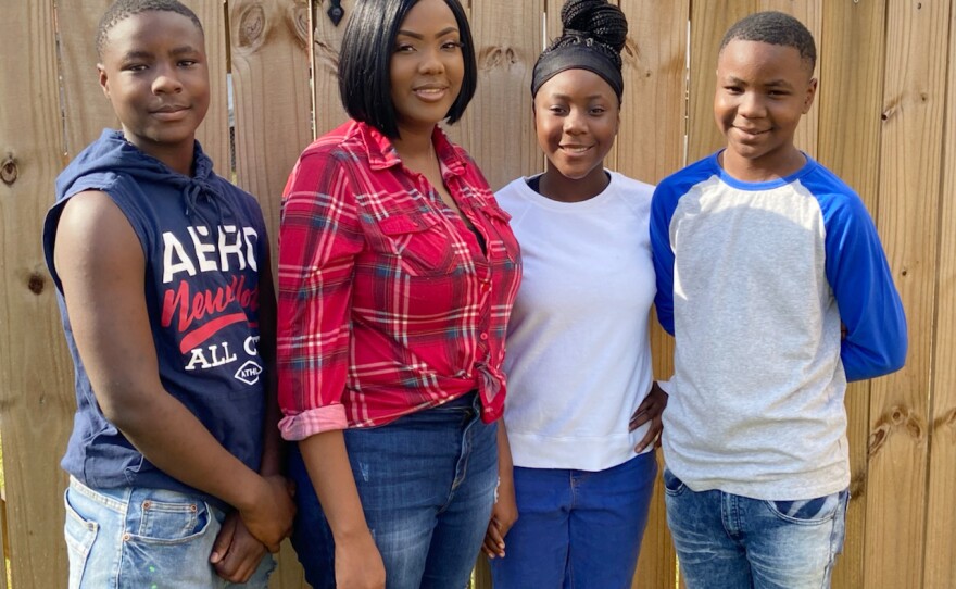 Victoria Gray (second from left) with children Jamarius Wash, Jadasia Wash and Jaden Wash. Now that the gene-editing treatment has eased Gray's pain, she has been able be more active in her kids' lives and looks forward to the future. "This is really a life-changer for me," she says.