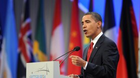 President Obama speaks during a news conference Friday at the end of the G-20 Summit in Pittsburgh.
