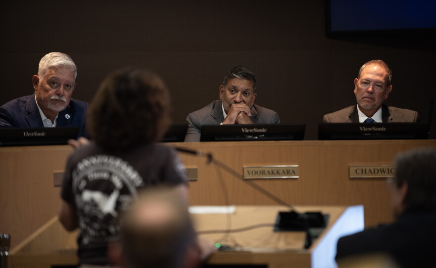 Talamantez spoke during public comment at the Board of Port Commissioners meeting on Sept. 23, 2026.