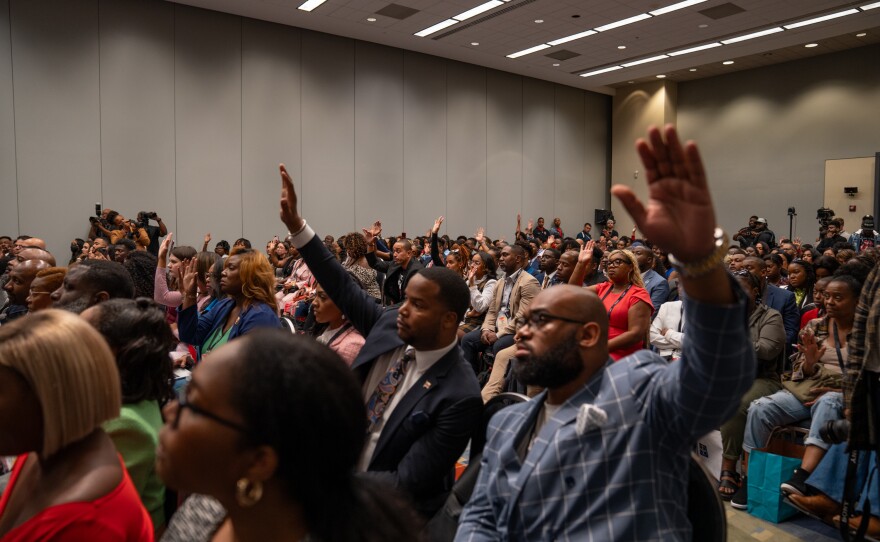 Attendees at a gun violence prevention panel at the Congressional Black Caucus' annual legislative conference in 2023.