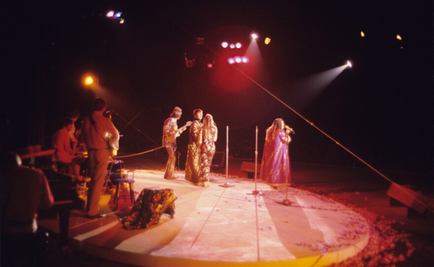 The Mamas and the Papas perform at the Hollywood Bowl on Aug. 18, 1967.