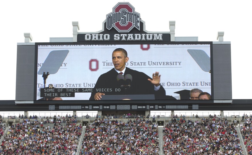 President Obama's commencement speeches seem to be his real State of the Union addresses. On May 5, he told Ohio State students that they were graduating into a "healing" economy.