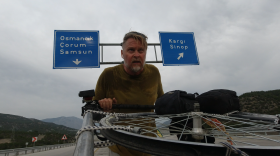 Karl Bushby, pictured here in Turkey in 2025, started his Goliath Expedition 28 years ago.
