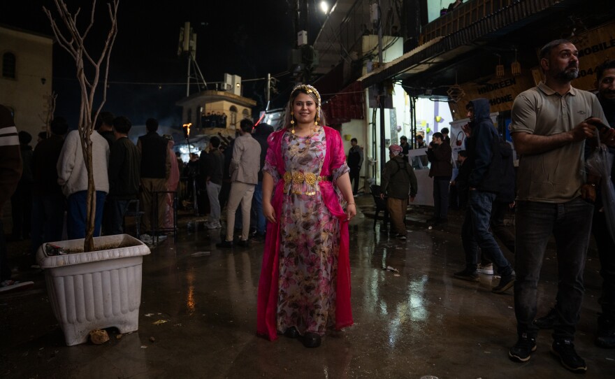 Arasta Soleiman, 27, is from the Kurdish region of Iran. She joins other Kurds in Akre to celebrate Nowruz.