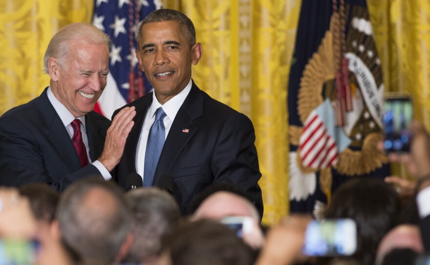 President Obama has stayed neutral in the race to replace him, but as rumors swirl that Vice President Biden could jump in, a White House spokesman said Monday it's possible Obama will endorse.