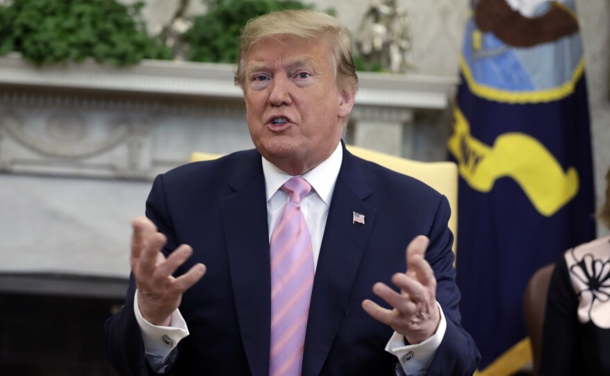 President Trump repeated his false claim that the Obama administration had a policy of separating families at the border.