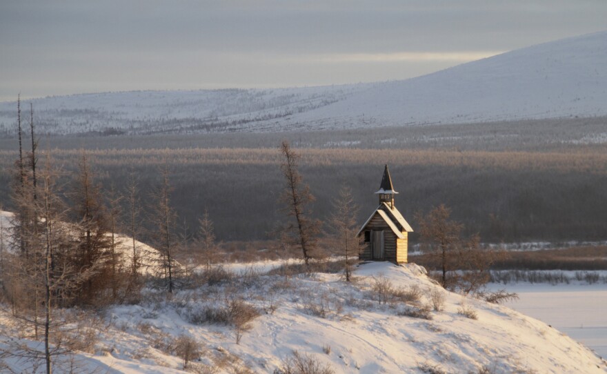Russia has more Arctic land area than any other nation. But since the invasion of Ukraine, it has been harder  for Russian scientists to share data about how climate change is affecting the region. This tiny chapel is on the grounds of the Northeast Science Station near the Russian town of Chersky.
