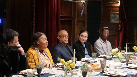 Henry Louis Gates, Jr. and friends at sader dinner.