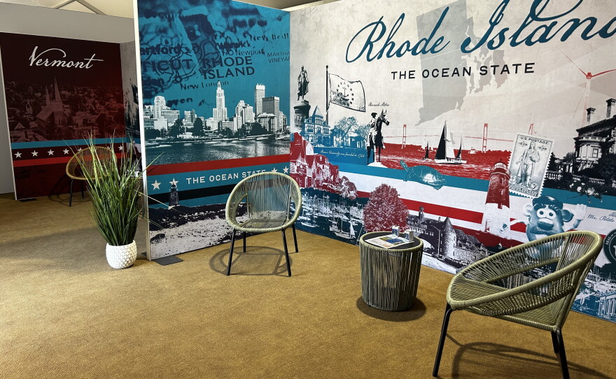 Vermont and Rhode Island were among the states that declined to participate, resulting in relatively sparse booths.