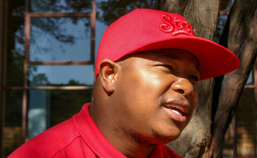 Sabelo Sekhukhuni is a counselor who helps run the AIDS prevention program in Soweto.