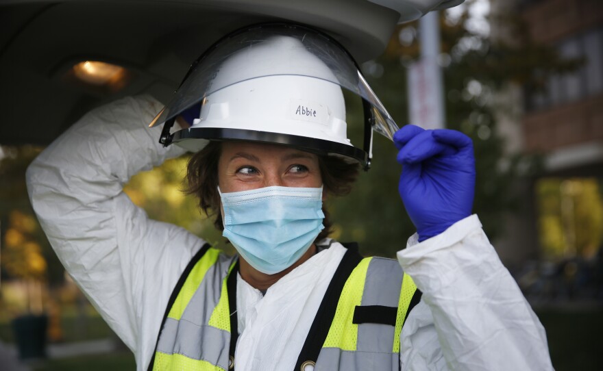 CSU graduate student Abbie Modafferi works as a wastewater technician for the school's coronavirus testing program. "I feel like if we're really trying to slow the pandemic and help get back to normal, the biggest thing is prevention," she says. "And this is how you do that."