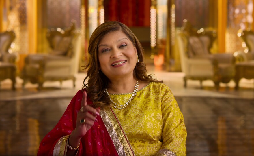 Matchmaker Sima Taparia — or Sima Aunty — in <em>Indian Matchmaking.</em>
