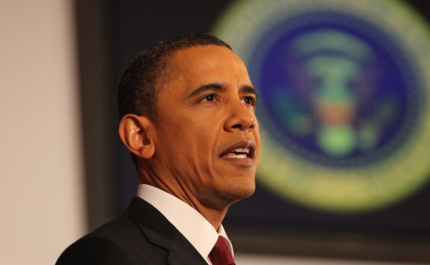 President Obama pointed to humanitarian and moral reasons to justify U.S. military action in Libya.