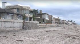 Homes line the beach in Del Mar, Nov. 1, 2017.