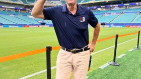 Telemundo broadcaster Andrés Cantor, at the FIFA World Cup stadium in Miami.