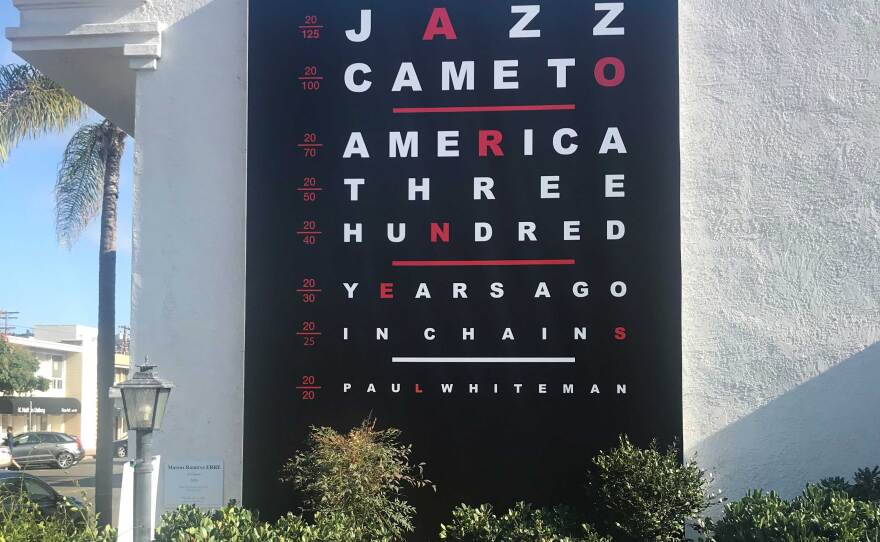 A new mural, "IN CHAINS" by Marcos Ramirez ERRE is part of the La Jolla Athenaeum's Murals of La Jolla Project in September 2020.