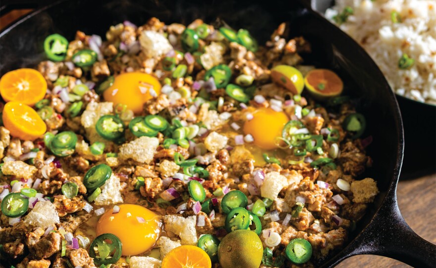 Sisig and Garlic Fried Rice