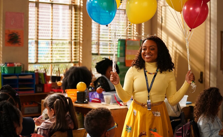 Quinta Brunson plays Janine, Abbott Elementary's plucky protagonist who will stop at nothing to get her students what they need. Brunson, a Philadelphia native, is also the show's creator.