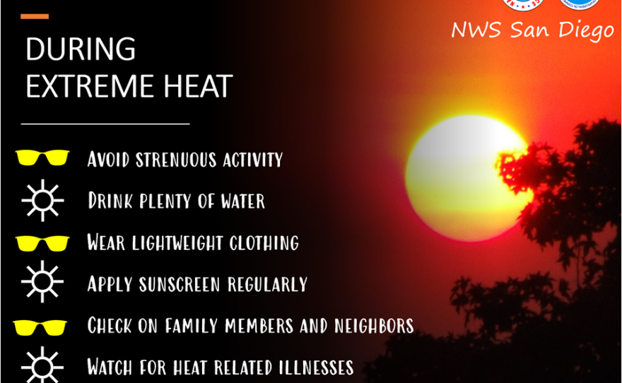 A undated graphic from the National Weather service provides tips on how to protect yourself and others during extreme heat.