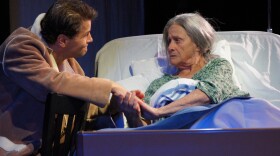 Trina Kaplan and Jeffrey Jones in ion theatre's "The Little Flower of East Orange."