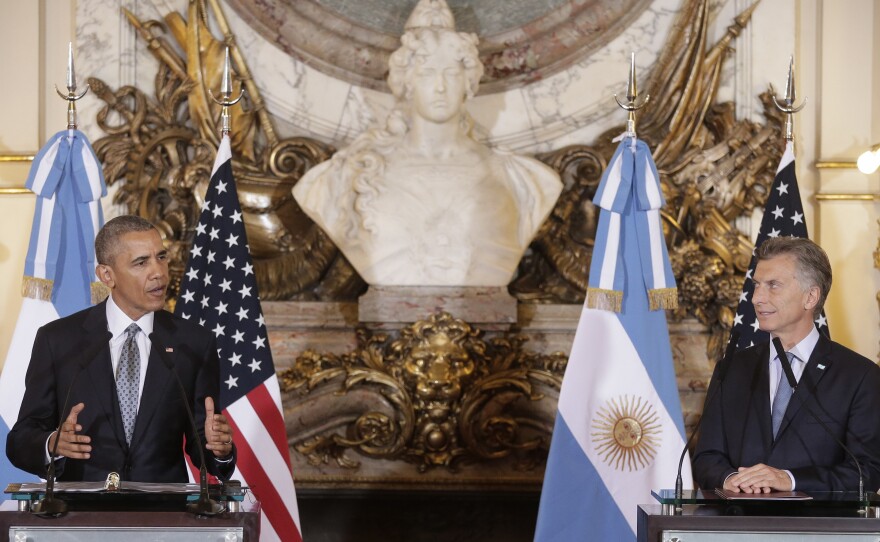 President Obama announced the declassification of new documents at a Wednesday news conference with Argentine President Mauricio Macri at the Casa Rosada Presidential Palace in Buenos Aires.