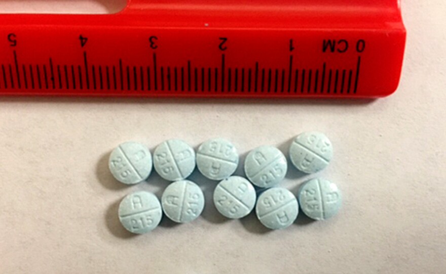 These pills were made to look like Oxycodone, but they're actually an illicit form of the potent painkiller fentanyl. A surge in police seizures of illicit fentanyl parallels a rise in overdose deaths.