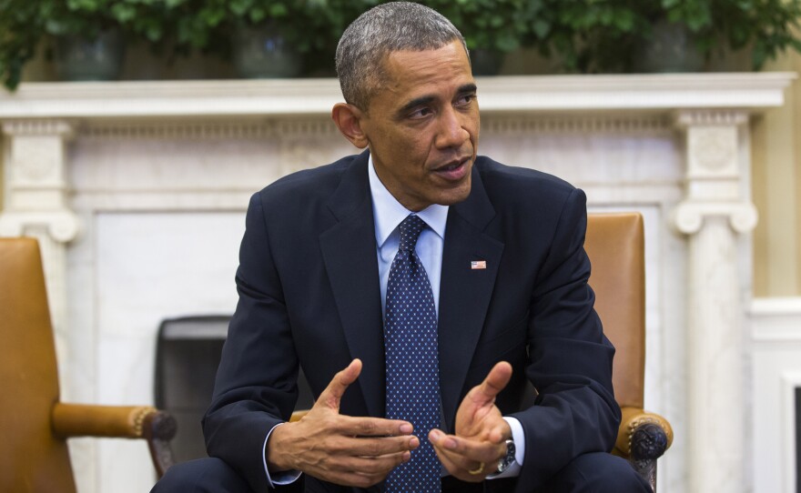 President Obama met with four Americans who wrote letters to the White House on Tuesday, ahead of his State of the Union address.