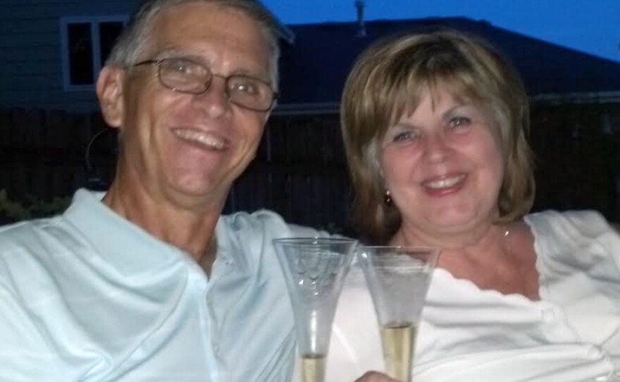 Jim and his wife Sheryl Isaacson McGough, on their 40th wedding anniversary in 2012.