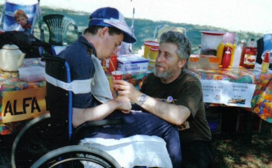 Martin and his father, Rodney, in the 1990s.