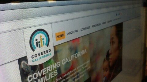 The website for the state's online health insurance exchange, Covered California, is shown in this undated photo.