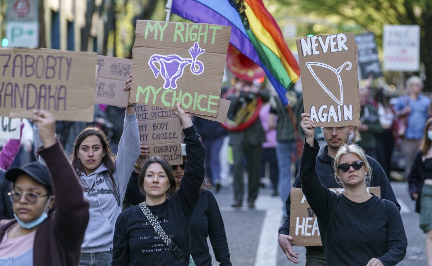 <strong>Portland</strong>: Hundreds marched through downtown.