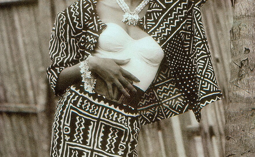 A design by the late Chris Seydou, born in Mali and known for his use of traditional fabrics.