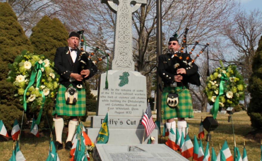 Burial ceremony at Duffy’s Cut with Watson brothers.