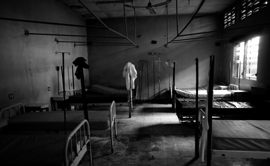 The empty emergency and critical care area of Redemption Hospital in New Kru Town, Monrovia, Liberia.