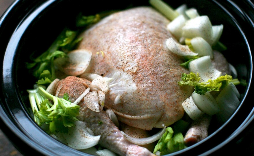 The slow cooker makes meal prep fast — especially when you ask the butcher to do the chopping for you.