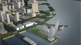 A conceptual rendering of the proposed Navy Pier in downtown San Diego.