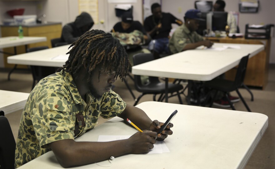 Adams says he's determined to get an education. He's found a comfort zone at the Youth Empowerment Project.