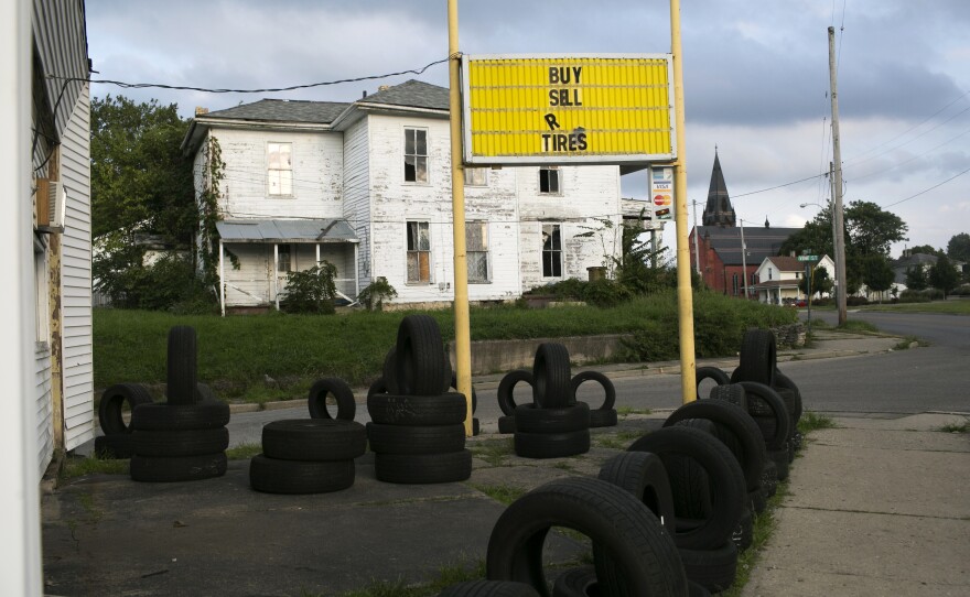 A tire store on Selma Road in Springfield is near Many Pathways, an addiction recovery center. The center's Charles Rollins says it's in a "pretty tough neighborhood."