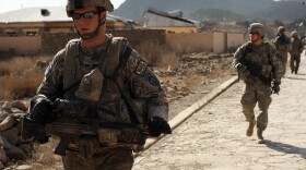 Soldiers with the US Army Able Company, 3-509 Infantry Battalion patrol the main street of Zerak on January 23, 2010 next to their Combat Outpost (COP) in Zerak, Afghanistan. 