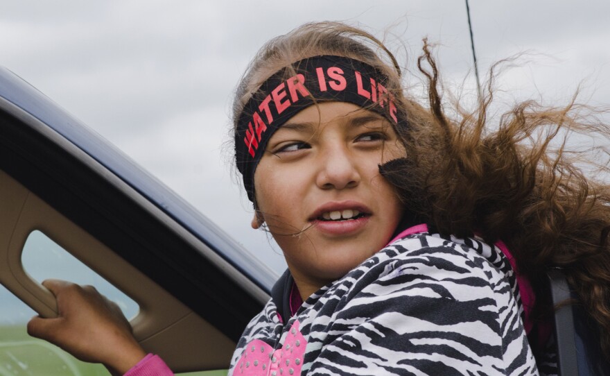 Protesters demonstrate against the Energy Transfer Partners' Dakota Access Pipeline near the Standing Rock Sioux reservation in Cannon Ball, N.D., hours before a federal judge denied the tribe an injunction against the pipeline.