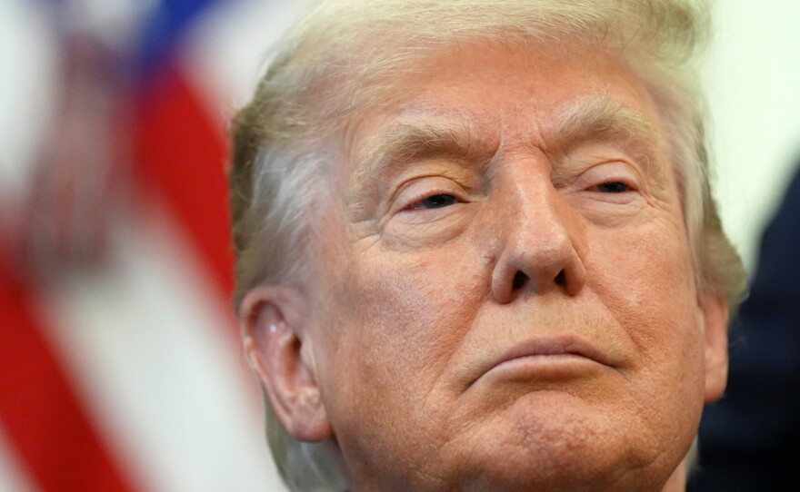 President Donald Trump is pictured during an event where he signs a proclamation about the fishing industry, in the Oval Office of the White House, Thursday, June 11, 2026, in Washington.