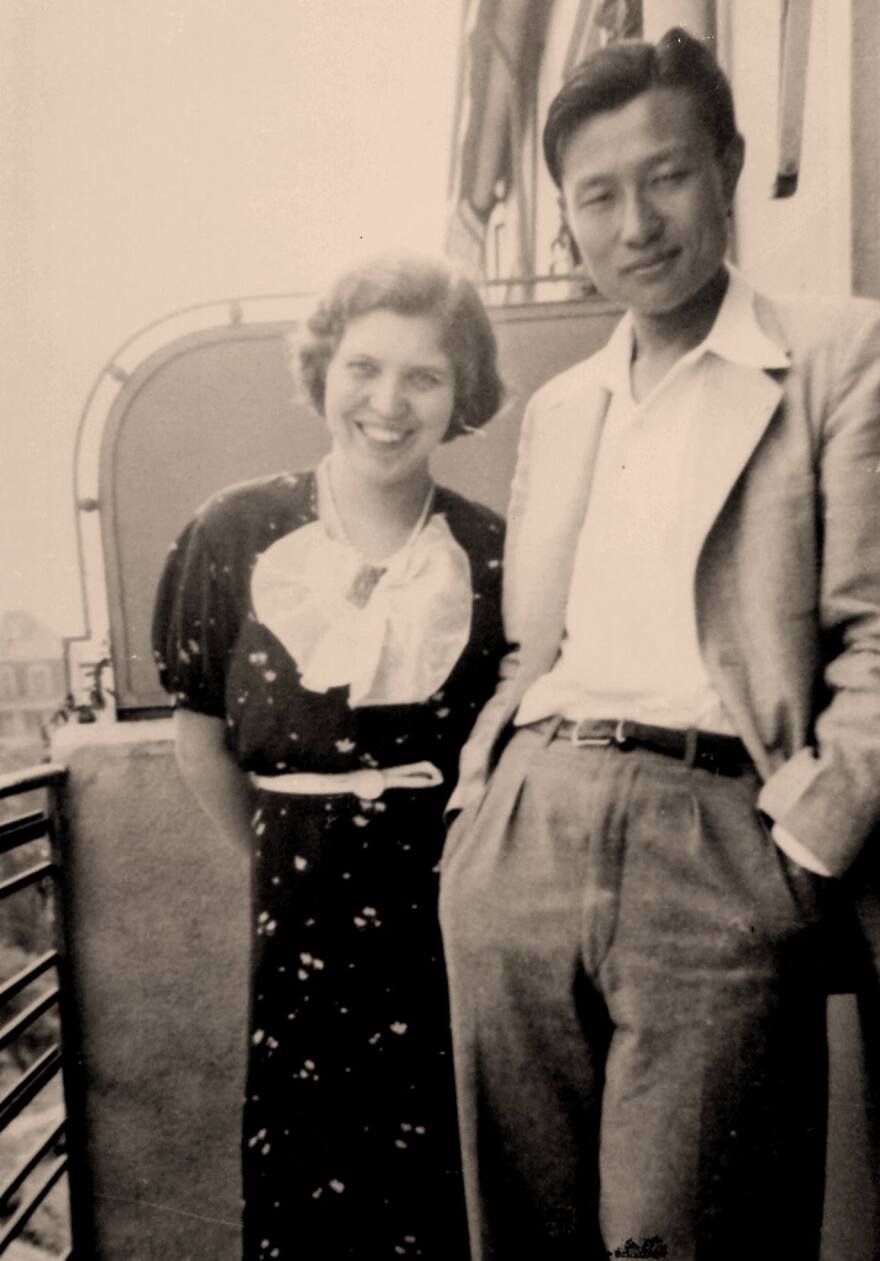 My grandparents, Nicolette Laloy and Fuyun Hsu in France before World War II began. Undated photo.
