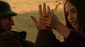 Promotional image of characters from "The Edge Of Dreaming" by Scottish filmmaker Amy Hardie. Follow a year in the life of Hardie, whose dreams of her own imminent death bring her research into an increasingly emotional space. 