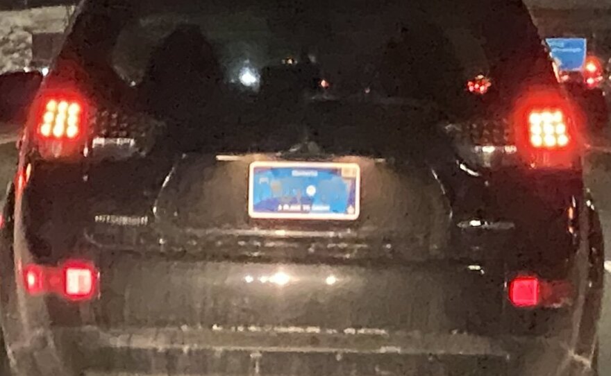 Toronto videojournalist Andrew Collins noticed that the new plates are "totally unreadable from a distance at night." He tweeted this still from a dash camera video.