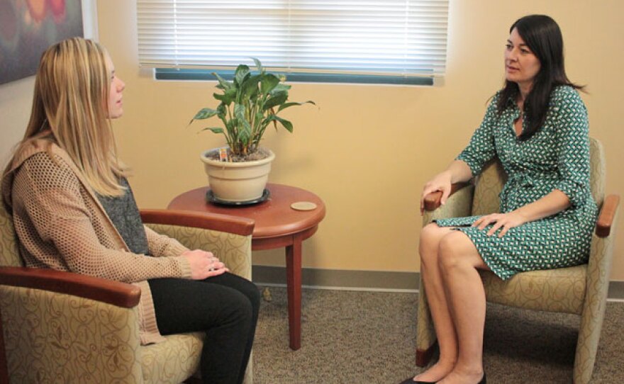 Jennifer Rikard, at right in this undated photo, is director of San Diego State University's Counseling and Psychological Services and helps students receive services tailored to their specific, individual needs.