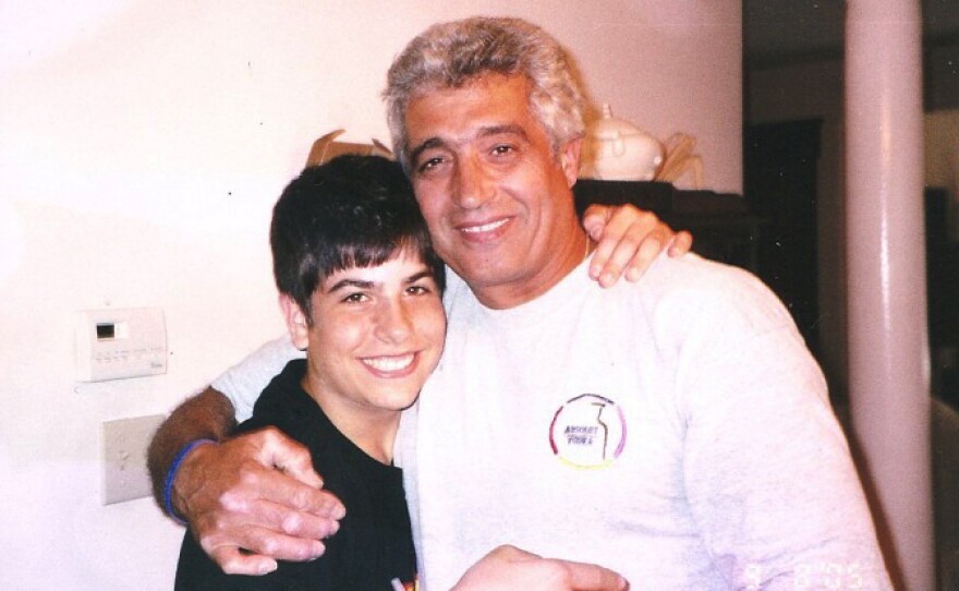 Michael Israel (shown here, left, with his father Avi in 2006) killed himself after becoming addicted to prescription painkillers.